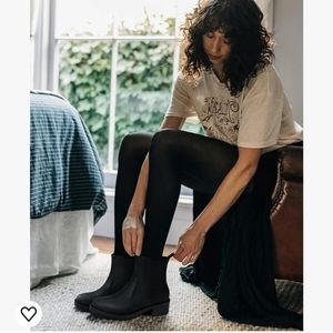 NEW Black Leather Ankle Boots